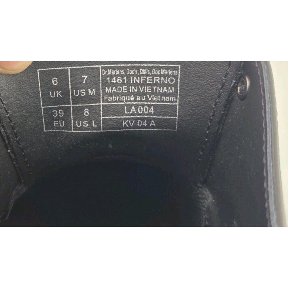 Dr. Martens 1461 INFERNO Arcadia 3-Eye Shoes Black Silver Flames Unisex Sz US 8 - Picture 11 of 11